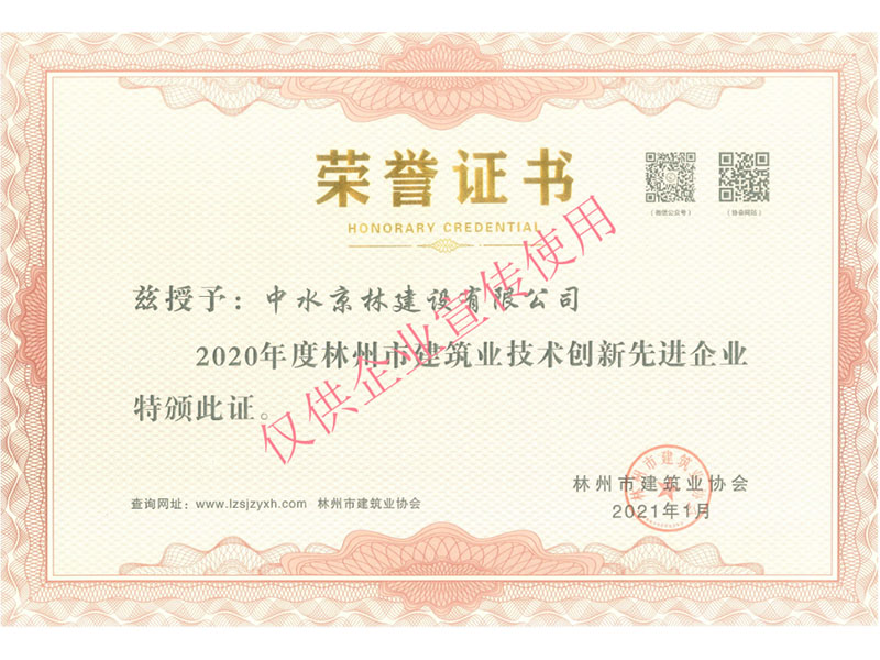 建筑業(yè)技術(shù)創(chuàng)新先進企業(yè)
